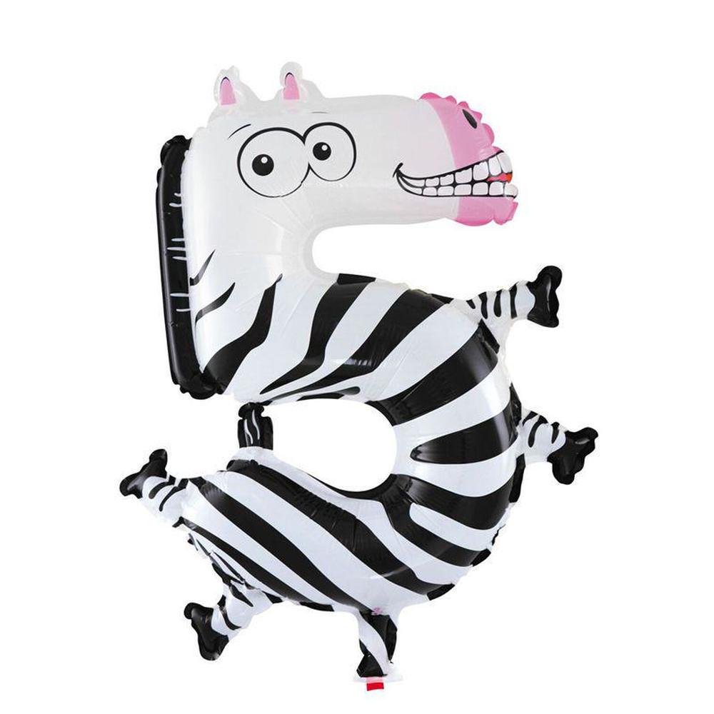 1 шт., воздушные шары из фольги с номерами животных, детский декор для вечеринки, дня рождения, свадьбы