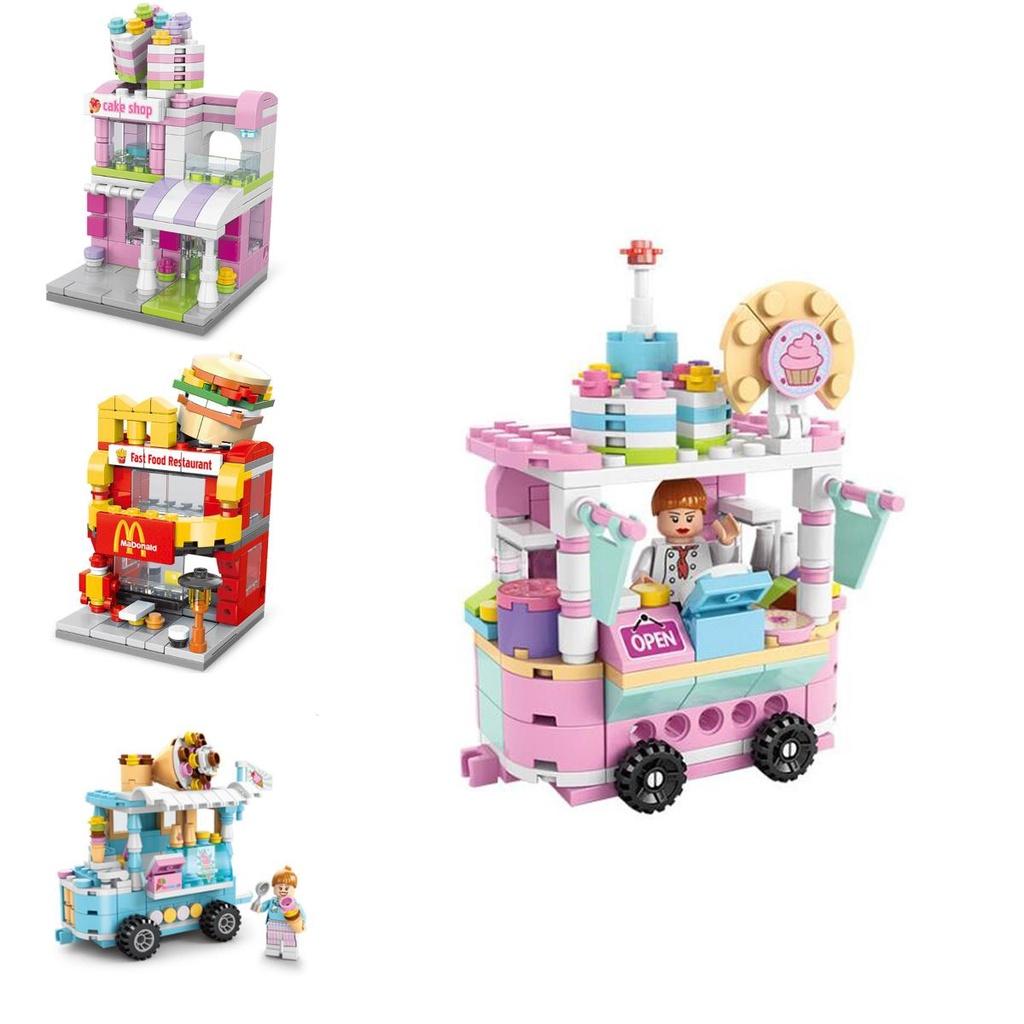 Lego City Вид улицы Мини Улица Строительные блоки Модель Набор Для детей Безопасная Прочная И Развивающая игрушка