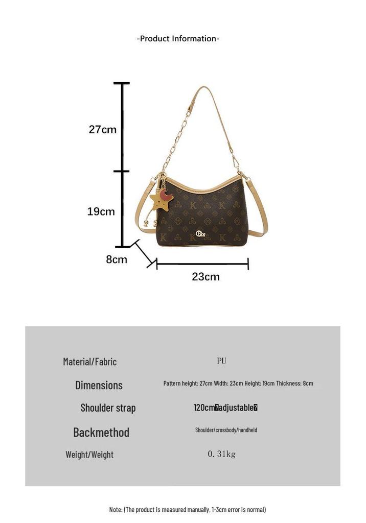 Stylish Tri-Color Crescent Crossbody Bag for Women - New, Versatile, Fashionable & Exquisite Design for Commuting & Outdoor Use
