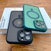 Магнитный матовый чехол для iPhone 15 14 13 12 11 Pro Max iPhone15 15Pro 14Pro для Magsafe Mag Safe с беспроводной зарядкой и крышками для объективов