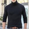 Мужской многослойный топ с высоким воротником, защищающий шею от ветра, очень эластичный, облегающий, однотонный, для спорта, путешествий, офиса, повседневной носки