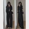 Women's Hong Kong Style Slim Fit Hoodie & Wide-Leg Pants Suit - Casual Winter/Spring Activewear