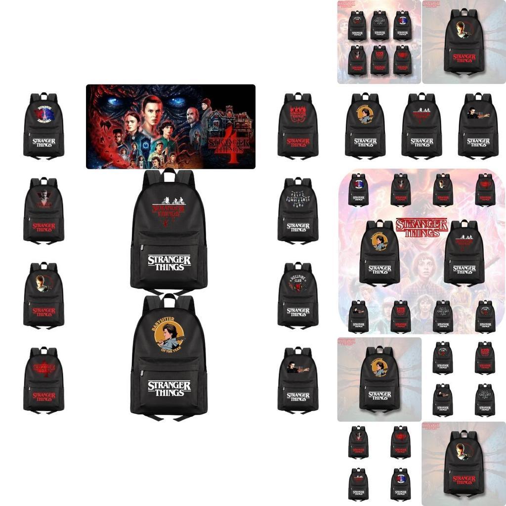 Холщовый рюкзак Stranger Things 4 большой вместимости, модный и прочный, идеально подходит для студентов
