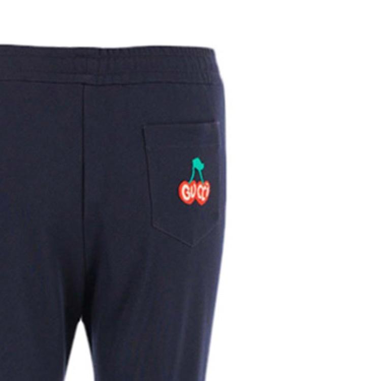 GUCCI Knitted Sweatpants Women's Dark Blue 625031-XJCUI-4206