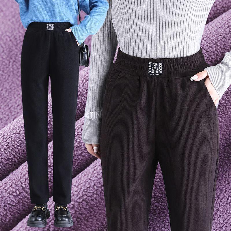Женские утолщенные флисовые брюки, повседневные спортивные брюки, зимние теплые брюки, женские утолщенные леггинсы, однотонные тонкие леггинсы, спортивные брюки