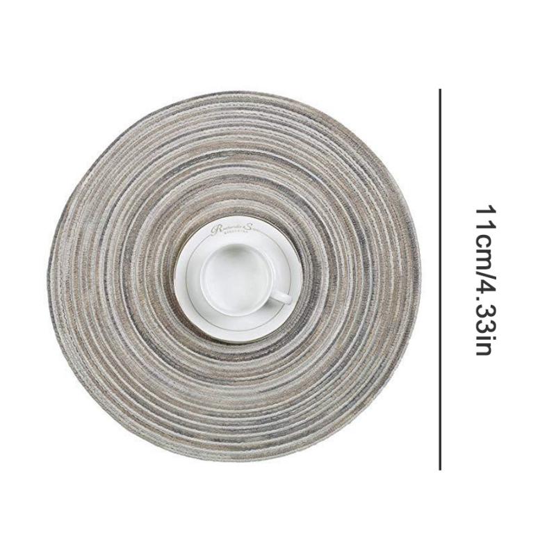 Коврики Подушечки Каботажное судно Круглый плетеный коврик для столовых приборов против ожогов Элегантное красивое украшение для дома