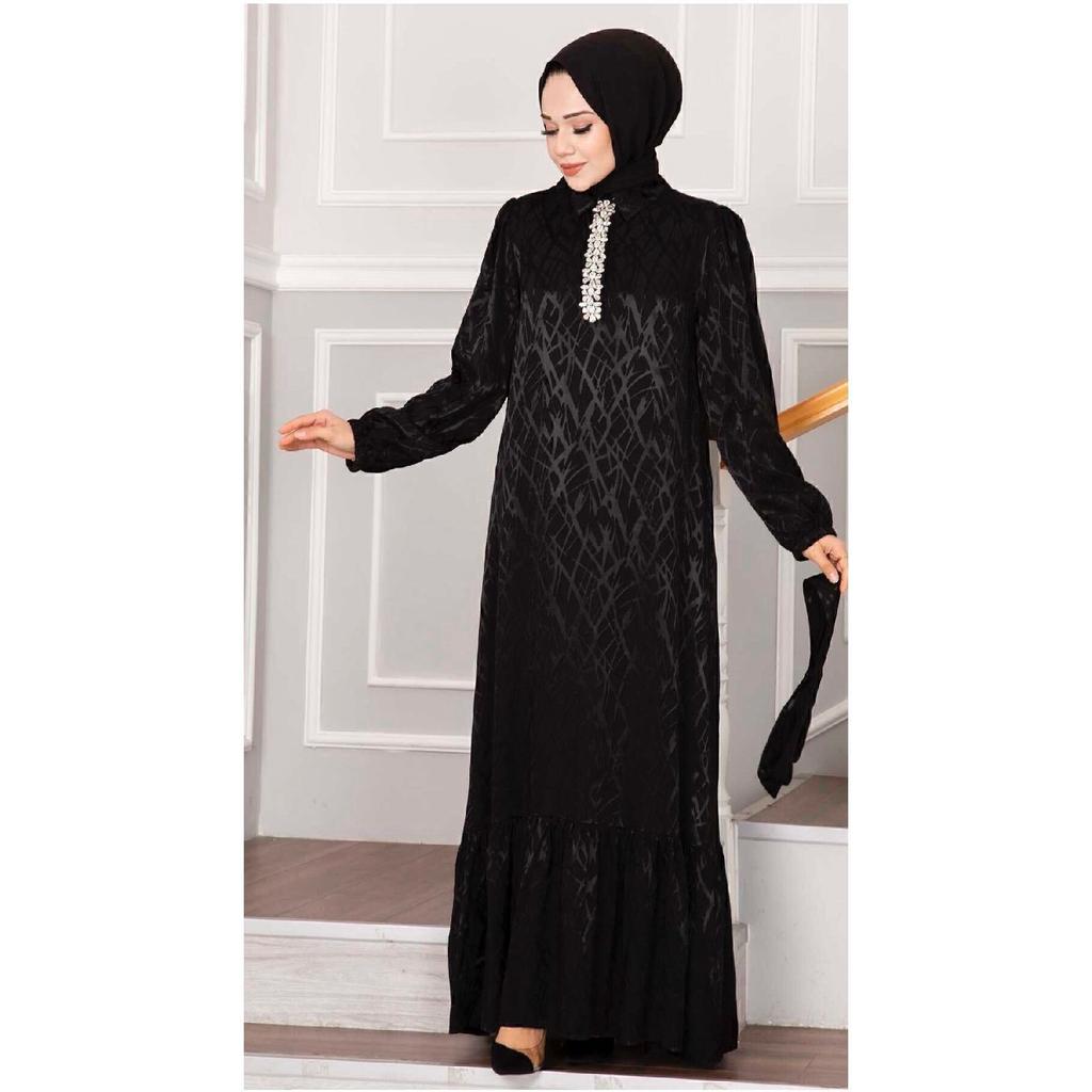 Жаккардовое вечернее платье Stoney в стиле хиджаб