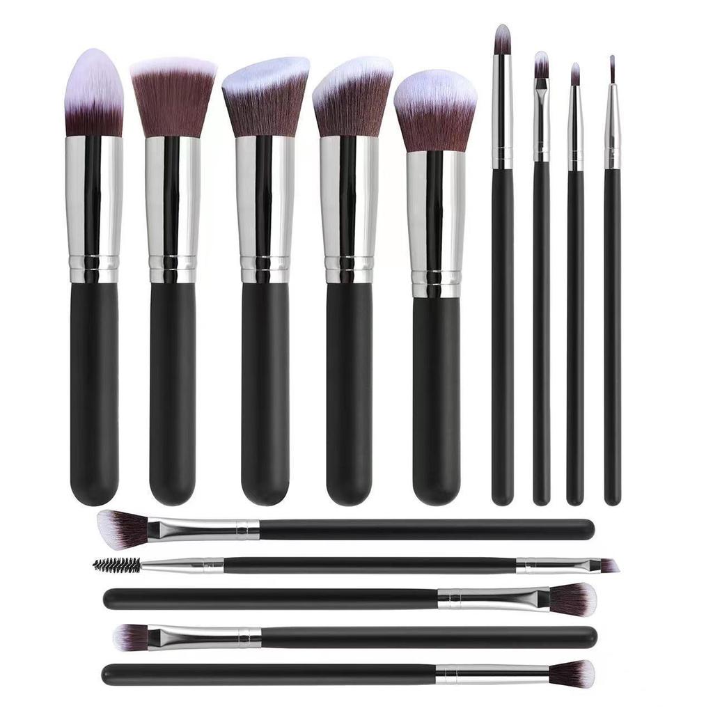 Super Large Hot-Selling 14-Piece Long Handle Makeup Brush Set Blush Brush Eyeshadow Brush Loose Powder Brush Foundation Brush Complete Set