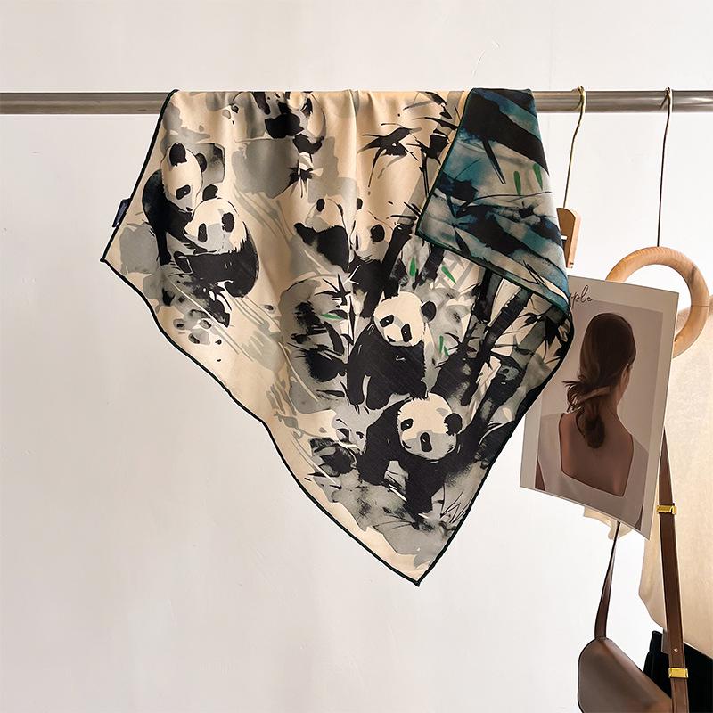 Двусторонний шарф из шелка и шерсти «Тропические джунгли» — роскошная теплая зимняя шаль для женщин