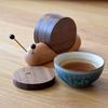 Walnut Snail Coasters Set Wood Cup Mat Placemats Heat-Resistant Drink Pads for Tea Coffee Mugs Natural Wood Grain Home Decor