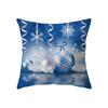 Christmas Theme Snowflake Christmas Decoration Print Pattern Cushion Cover Home Living Room Sofa Decoration Pillow Pillow Cover