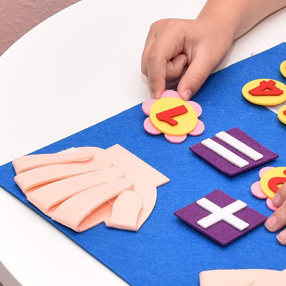 Felt Board Finger Numbers Counting Toy Numbers Felt Board for Kids Teaching Aids Kindergarten Early