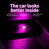 Автомобильная подсветка салона, модификация интерьера со светодиодной подсветкой для ног, радужная подсветка, приветственная USB-подсветка салона
