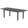 Aluminium Extending Garden Table with Slatted Top for 6-8 Person, 160/220 x 90 x 73 cm, Grey