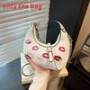 Shoulder Fashion Crossbody Bag With Cherry Print And Chain Design For Daily