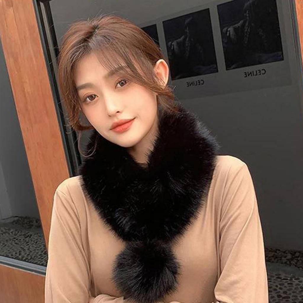 Утолщенный шарф из искусственного меха, классический дышащий незамерзающий воротник зимнего пальто