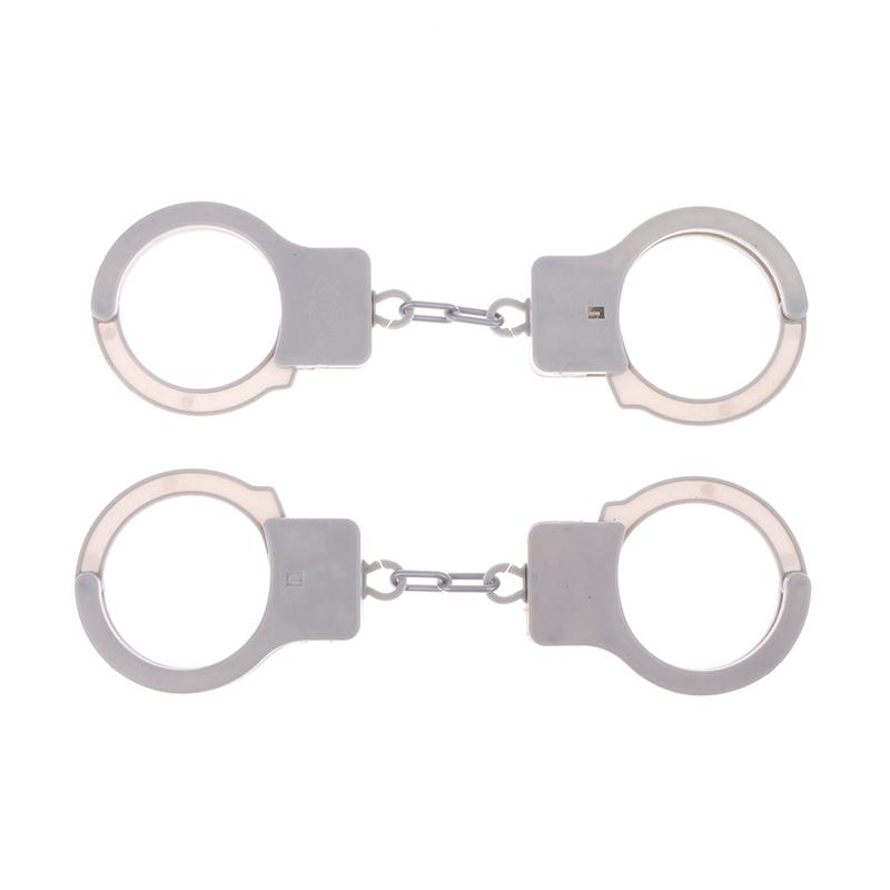 1 пара наручников, игрушка для детей, ролевые игры, наручники для ног, реквизит для вечеринок, драматических представлений, косплея, полицейского, костюма офицера полиции, игрушек для игры