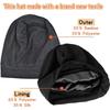 2 Pack Satin Sleep Cap, Silk-Lined Bonnet for Curly Hair, Chemo Cap, Breathable Night Cap for Men/Women (Black/Grey)