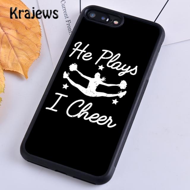 Krajews Cheerleader Cheer Heartbeat Line Phone Case For IPhone 18 17 Air 16 15 14 plus 11 12 13 pro max coque Shell Fundas