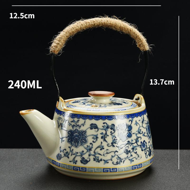Set da teiera Celadon Ru Kiln Xishi, teiera singola, bollitore per il tè, set da tè Kung Fu in ceramica di alta qualità per uso domestico