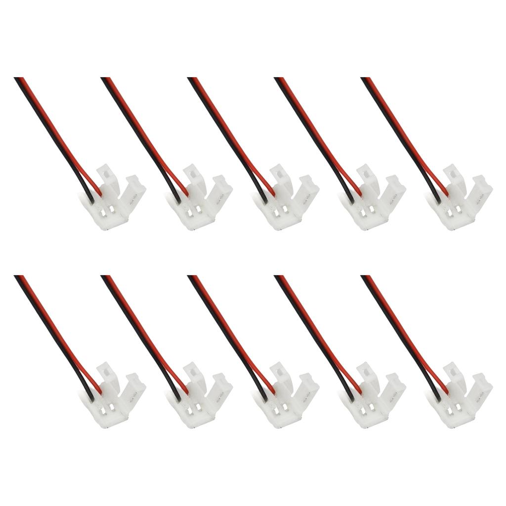 10 шт. Беспаечный 2-контактный разъем питания Светодиодная лента USB-разъем Без пайки Лента 2-контактный адаптер для светодиодной ленты