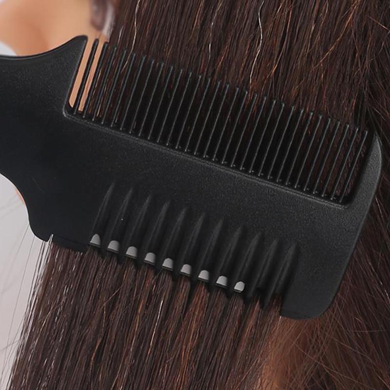 Двусторонняя расческа для бритвы для стрижки волос, истончение триммера с лезвиями