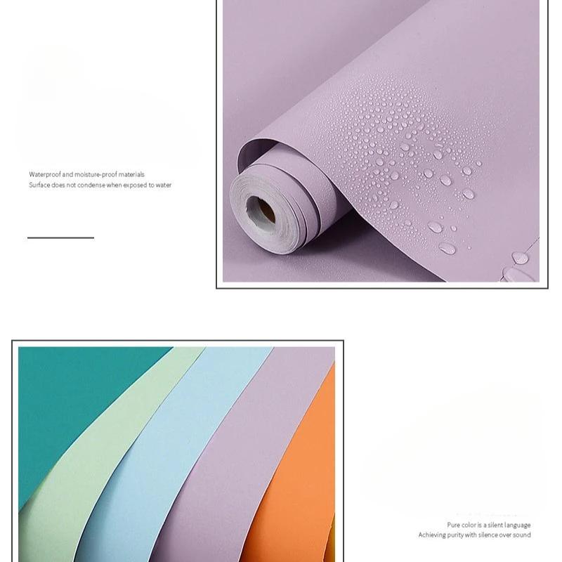 Корея Розовые Водонепроницаемые Обои Самоклеящиеся Для Дома Спальни Комнаты в Общежитии Наклейки на Стену Утолщенные Клеящиеся Для Стола Шкафа Ремонт