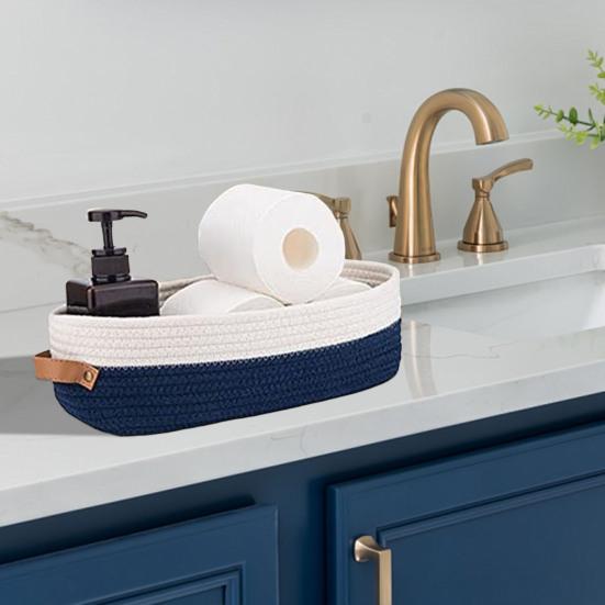 Плетеная корзина для хранения Yousheng с ручками, большая вместимость, прочная, несущая многоцелевая игрушка, прямоугольная декоративная корзина