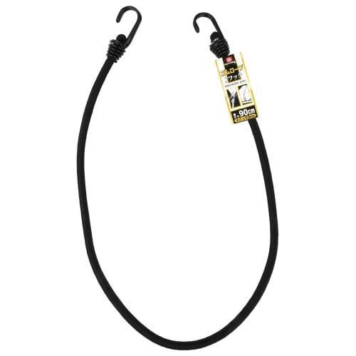 SK11 (SK11) Rubber Rope J-hook On Both Ends Round Rubber Type 10mm X 90cm SKG-R1090BK