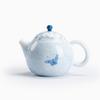 Underglaze Hand Painted Ceramic Teapot Blue Butterfly Design Ball Filter Small Kungfu Tea Set Home Office Use Chinese Style
