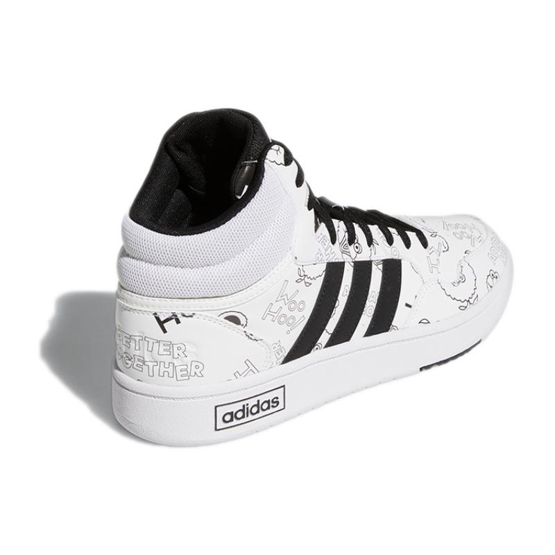 adidas Кроссовки Hoops 3.0 Mid 'Белый Черный' GZ4859