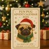 Календарь адвента с мопсом Yousheng 2025 24 дня Рождественские украшения Милый мопс Подвесные украшения для елки Забавный праздничный подарок для любителей собак