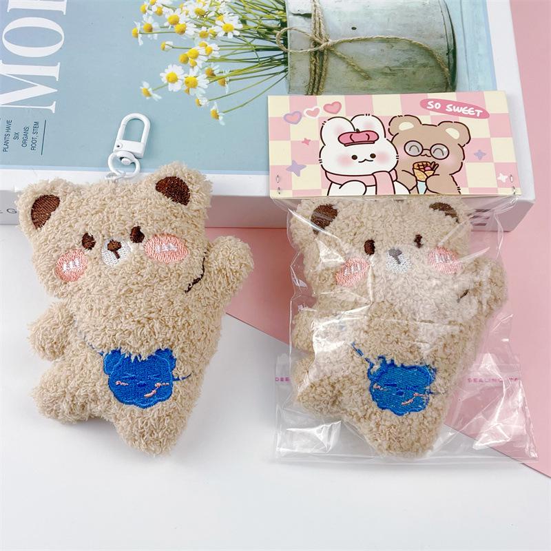 Плюшевый медведь брошь-подвеска для сумки, шарфа, одежды - милый мультяшный дизайн