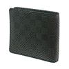 Inden Bifold Wallet Bill C Thin Deerskin Black X Black Lacquer Small Checkered Pattern [Indenya] 2003-01-167