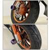 2PCS Burning Titanium Motorcycle Frame Slider Aluminum Front Fork Cup Falling Crush Protector Carbon Fiber for Motorbike