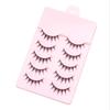5Pairs Dramatic 3D False Eyelashes Black Stem Volume Lashes Natural Look Reusable for Eye Enlarging Effect