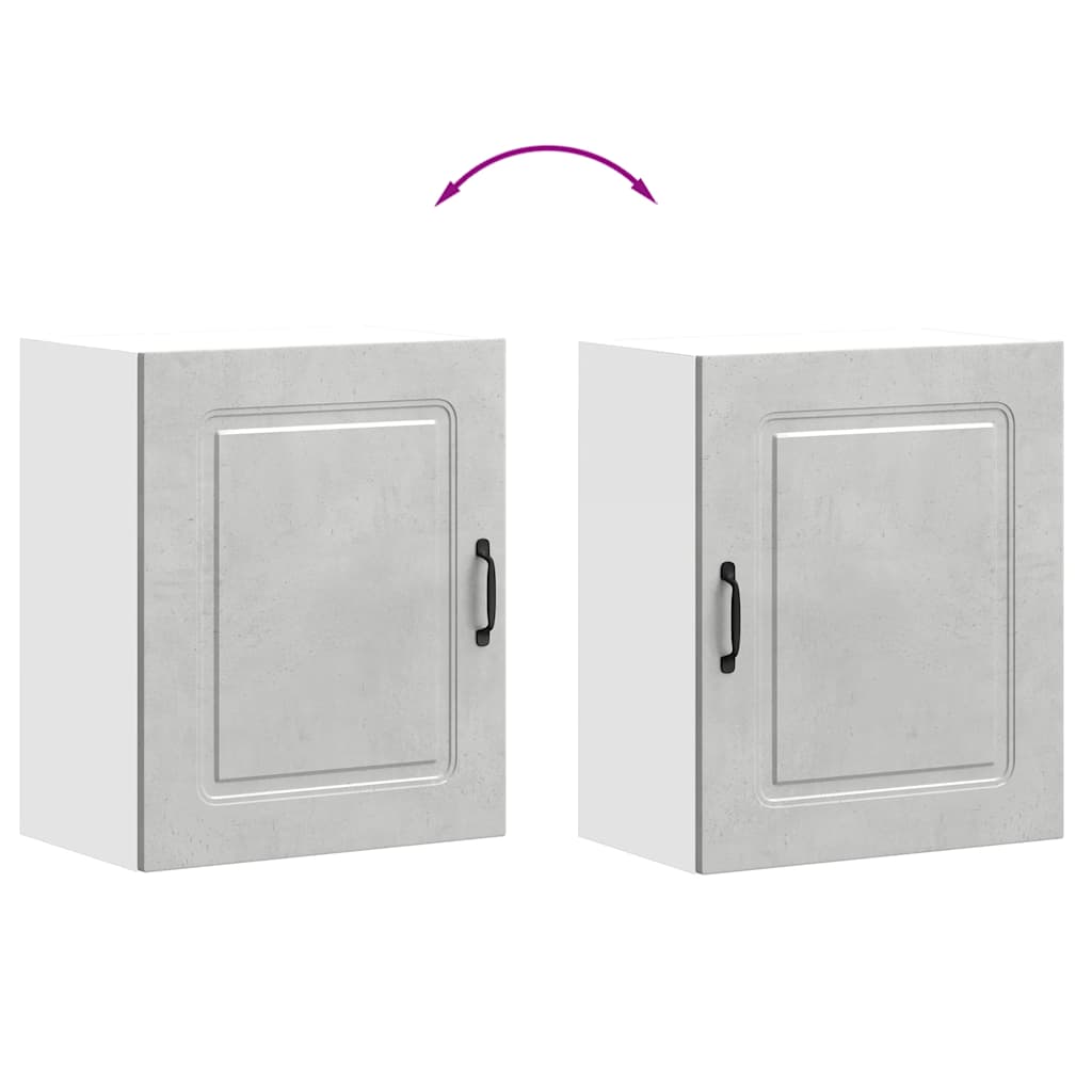Kitchen Wall Cabinets 2 pcs Kalmar Concrete Grey Particleboard