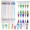 Nail Art Metal Painting Pen, Color Double-Ended Hook Stroke Flower Pen Nail Art Diy Manicure Multi-Function Brush