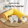 Pet Cooling Mat & Cat Tunnel Bed: Spring-Summer Style, Extra Large, Self-Play.