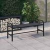VidaXL Garden Bench 124.5 Cm Steel and WPC Black 317137