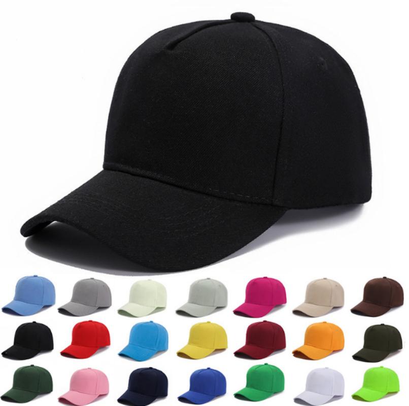 Unisex Couple Solid Color Baseball Cap Adjustable Casual Hats Cotton Women Men Snapback Caps