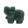 Fashion Exquisite Hand Carved Natural Green Aventurine Jade Stone Craving Elephant Statue Decor