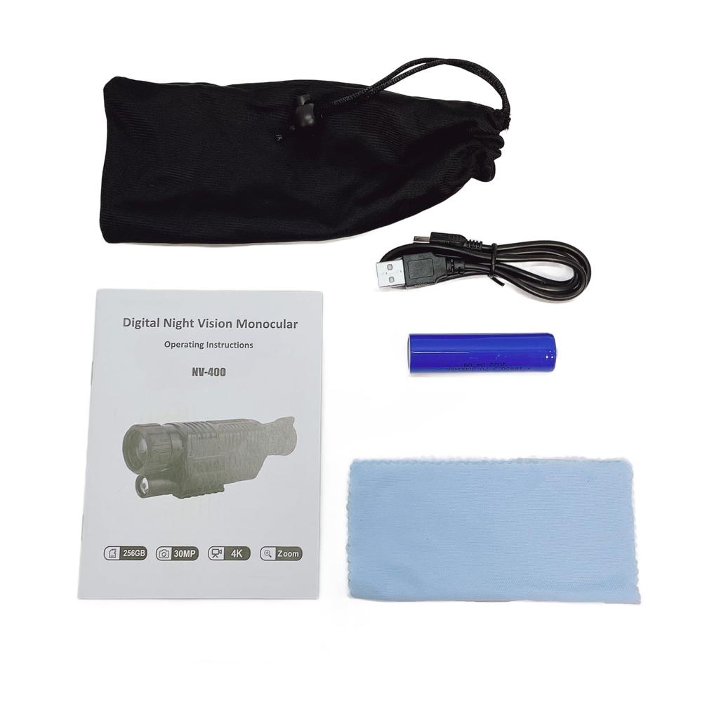 ChaosAirsoft Монокуляр ночного видения Прицел ночного видения с 5-кратным увеличением Совместимость с MicroSD NV-400 День/Ночь
