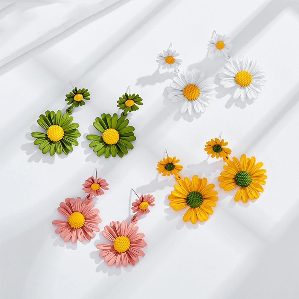 Корейская индивидуальность Милые серьги-ромашки с цветком Серьги-подвески Серьги-подвески Модные ювелирные изделия