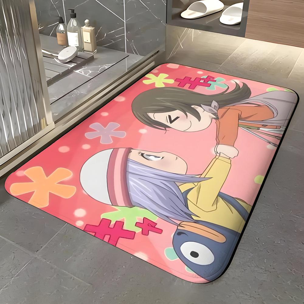 anime K-Kamisama Kiss Floor Mat Soft Flannel Entrance Door Mat Non Slip Absorbent Bathroom Bedroom Floor Rug