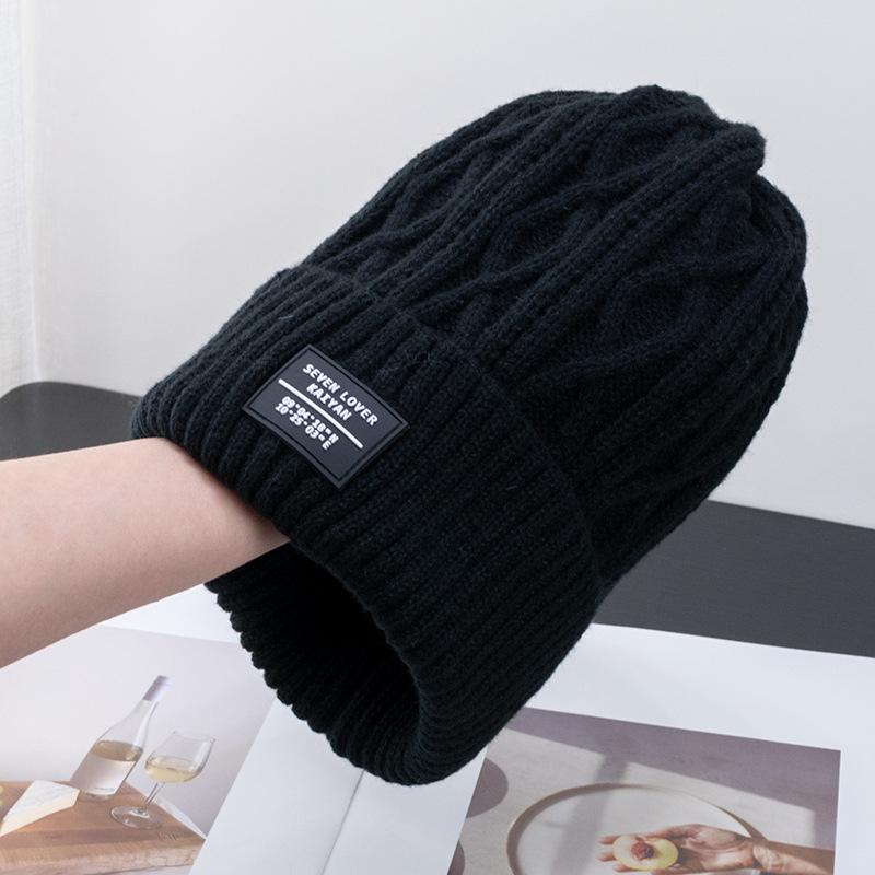 Velvet Knitted Hat for Children Thickened for Warmth In Winter Riding Cold Ear Protection Hat Versatile Knitted Hat for Men Hats & Caps (unisex)