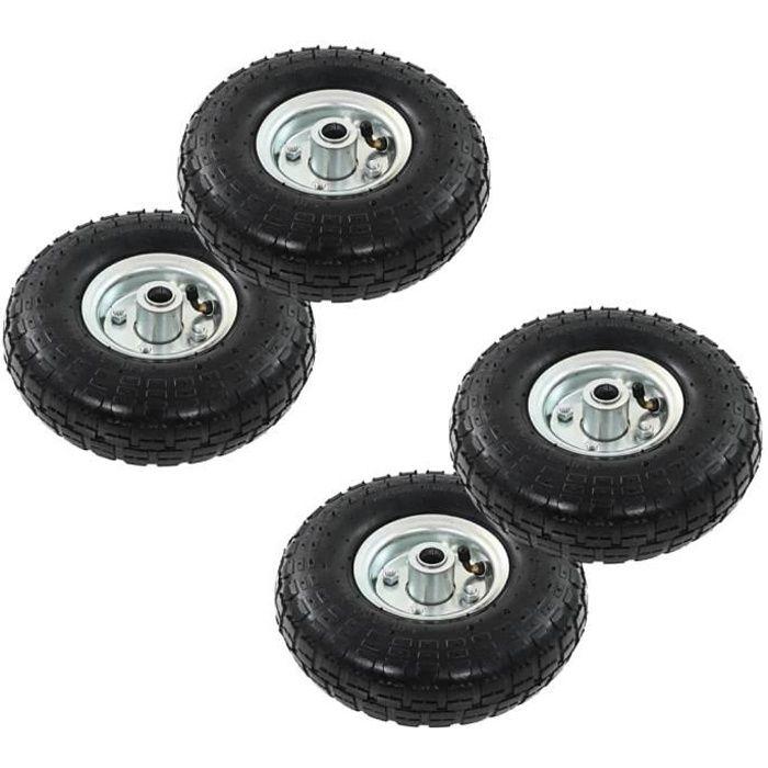 Roue de diable - vidaXL - 4 pcs - Caoutchouc increvable - 260 x 83 mm - Charge 100 kg