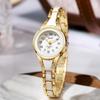 Versatile Ladies' Quartz Watch - Round Dial with Steel Bracelet, Ideal for Students and Parties, Silent Movement.