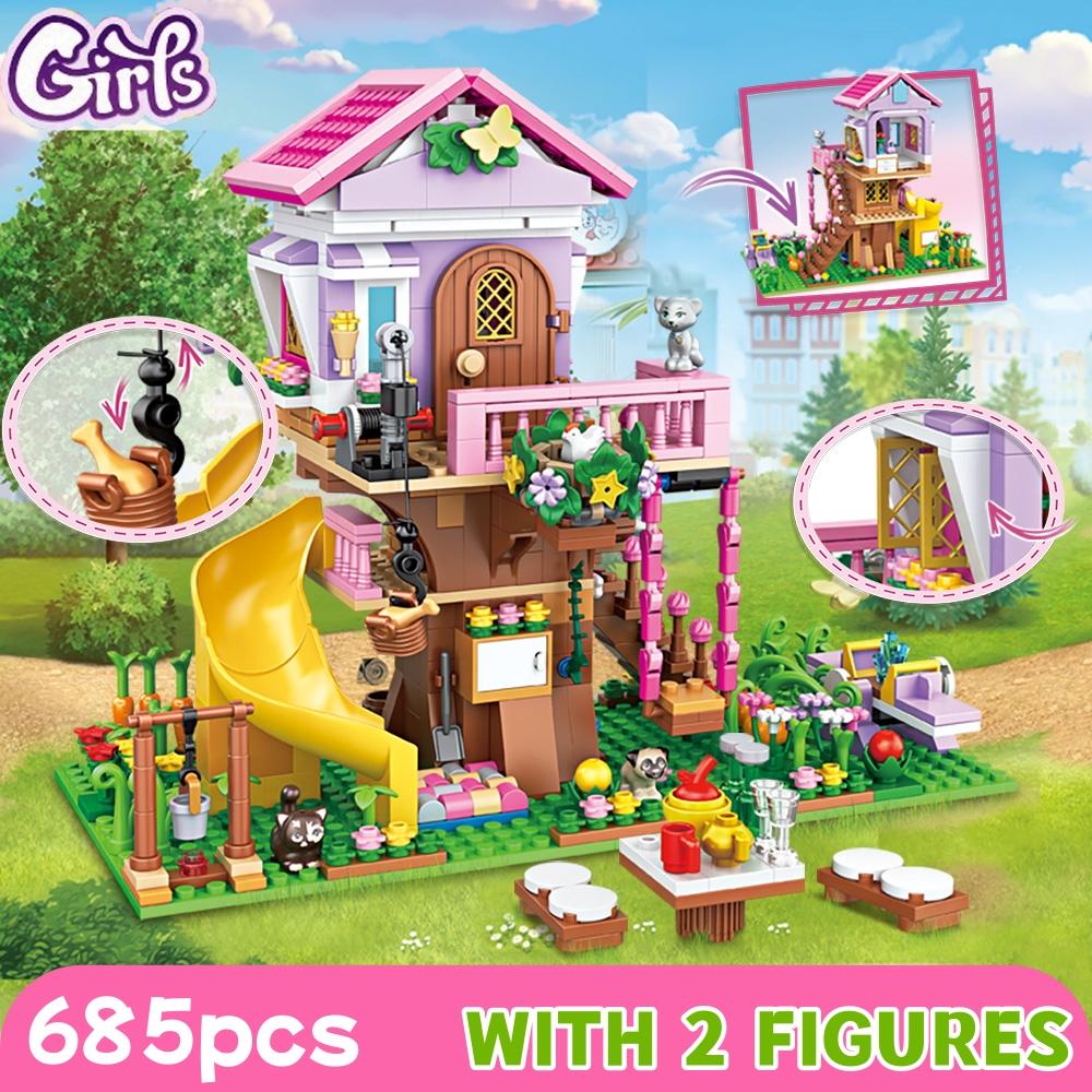 DIY MOC Креативные Строительные Блоки 3D Лесной Животный Дом Архитектурная Модель Уличный Пейзаж Домашний Декор Идеальный Праздничный Подарок