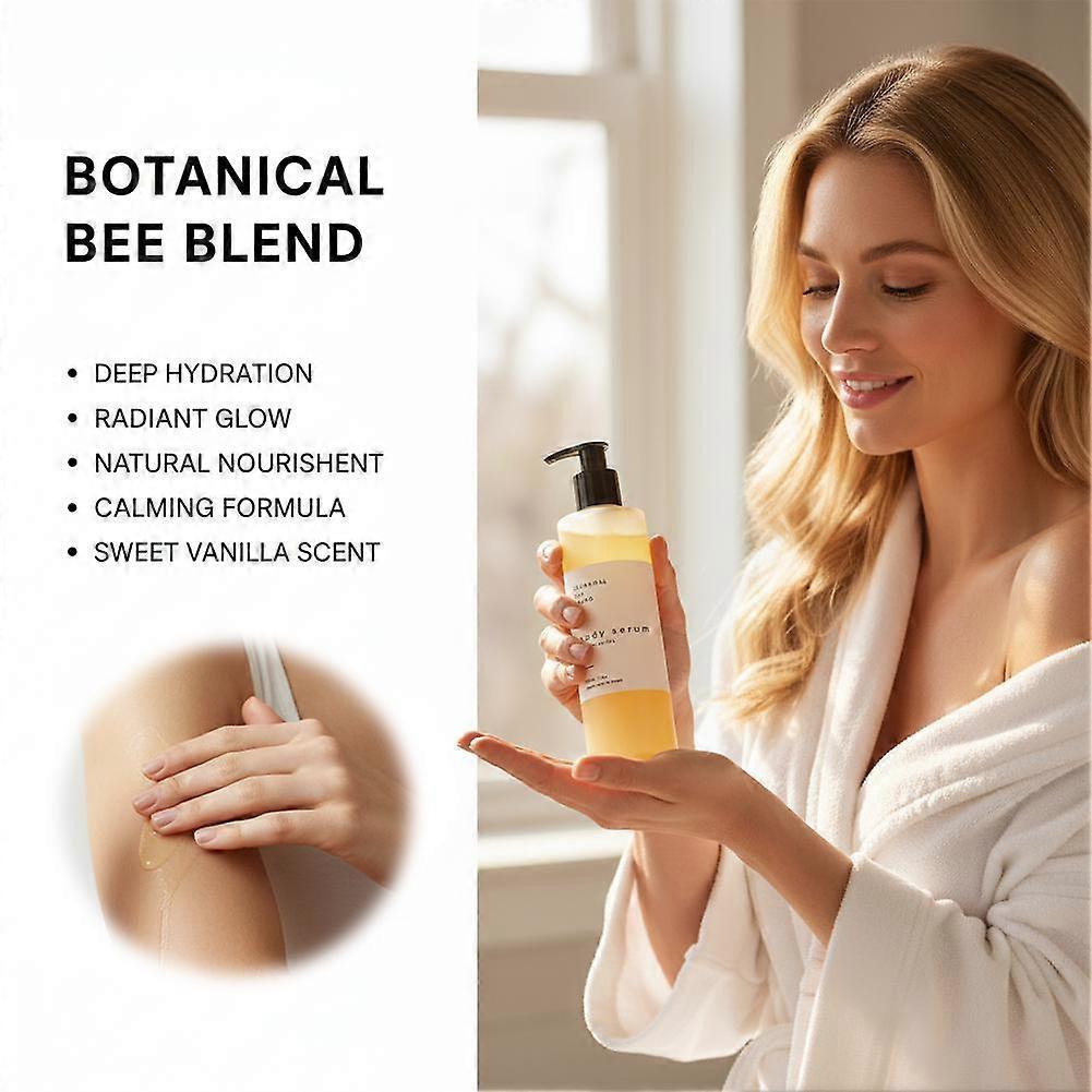 Botanical Bee Blend Body Serum - Deep Moisturizing, Sweet Vanilla, Fast Absorbing